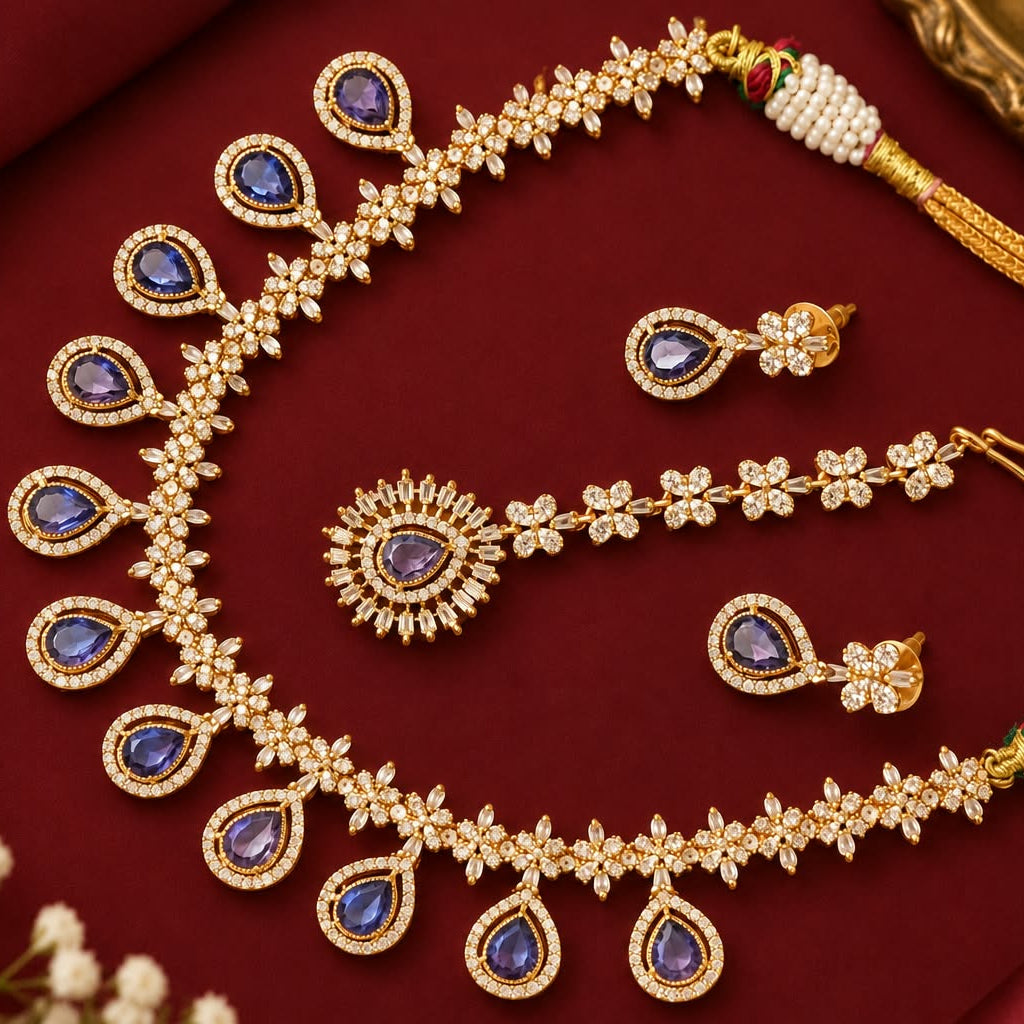 Amyra Amethyst Necklace Set