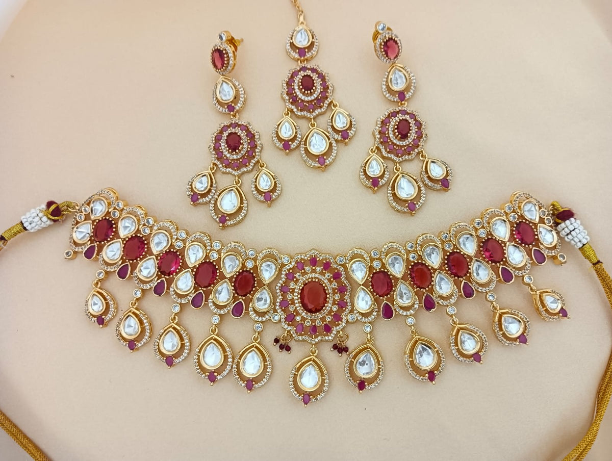 Shahi Ruby Kundan Necklace
