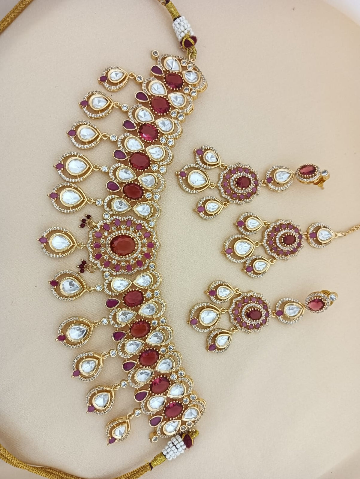 Shahi Ruby Kundan Necklace