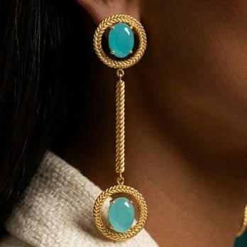 Turquoise Halo Dangler