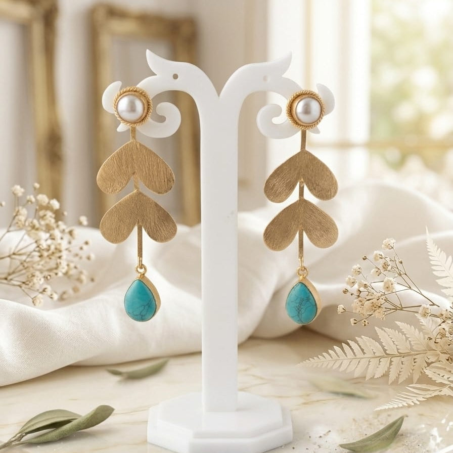 Turquoise Clover Earings