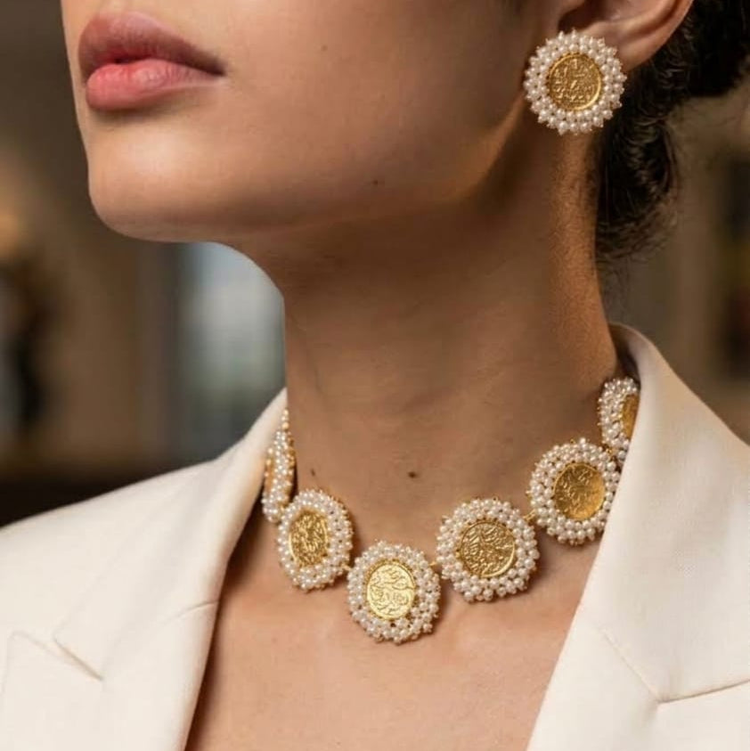 Afsana Pearl Gold Choker Set