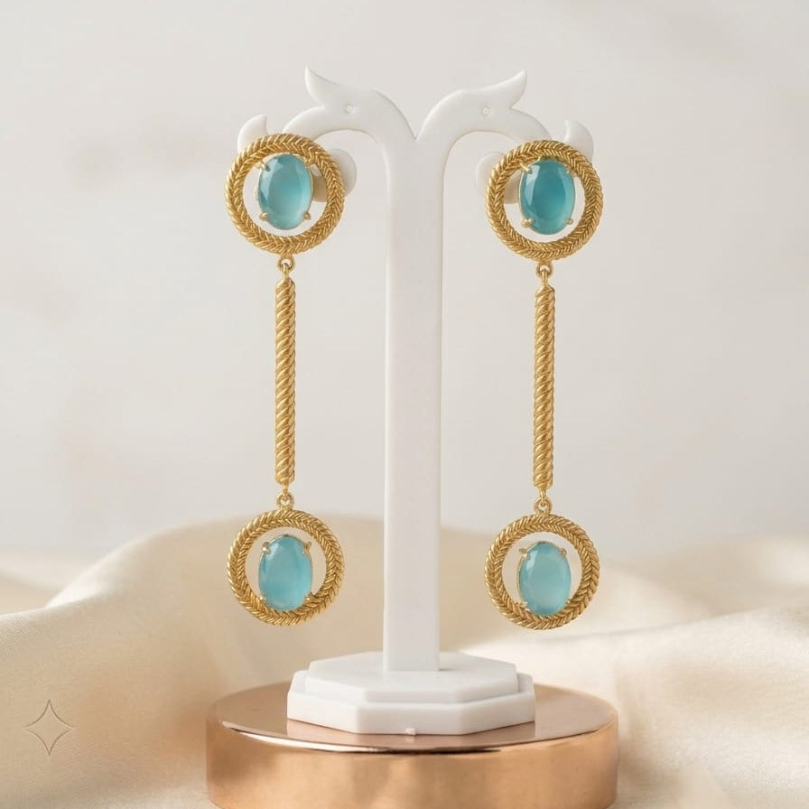 Turquoise Halo Dangler