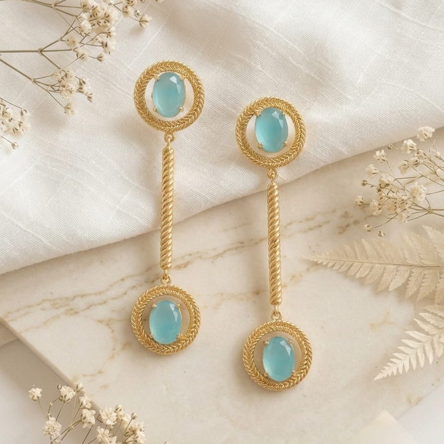 Turquoise Halo Dangler