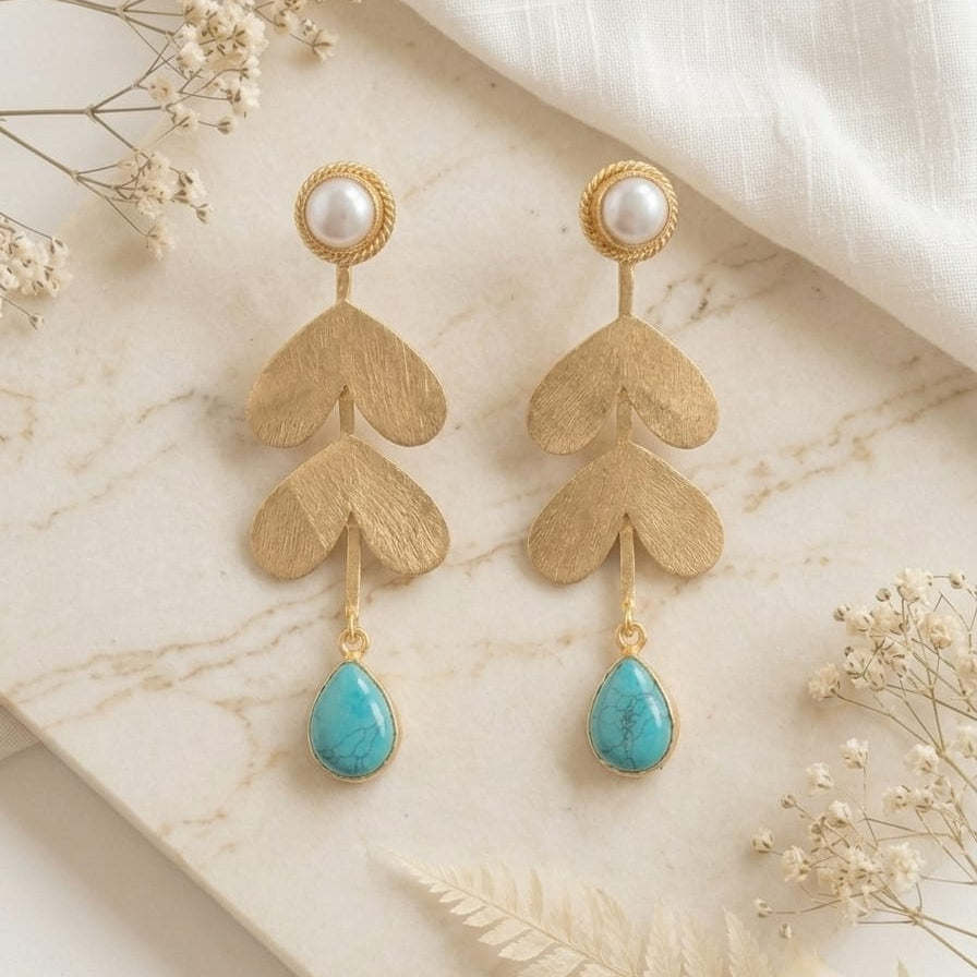 Turquoise Clover Earings