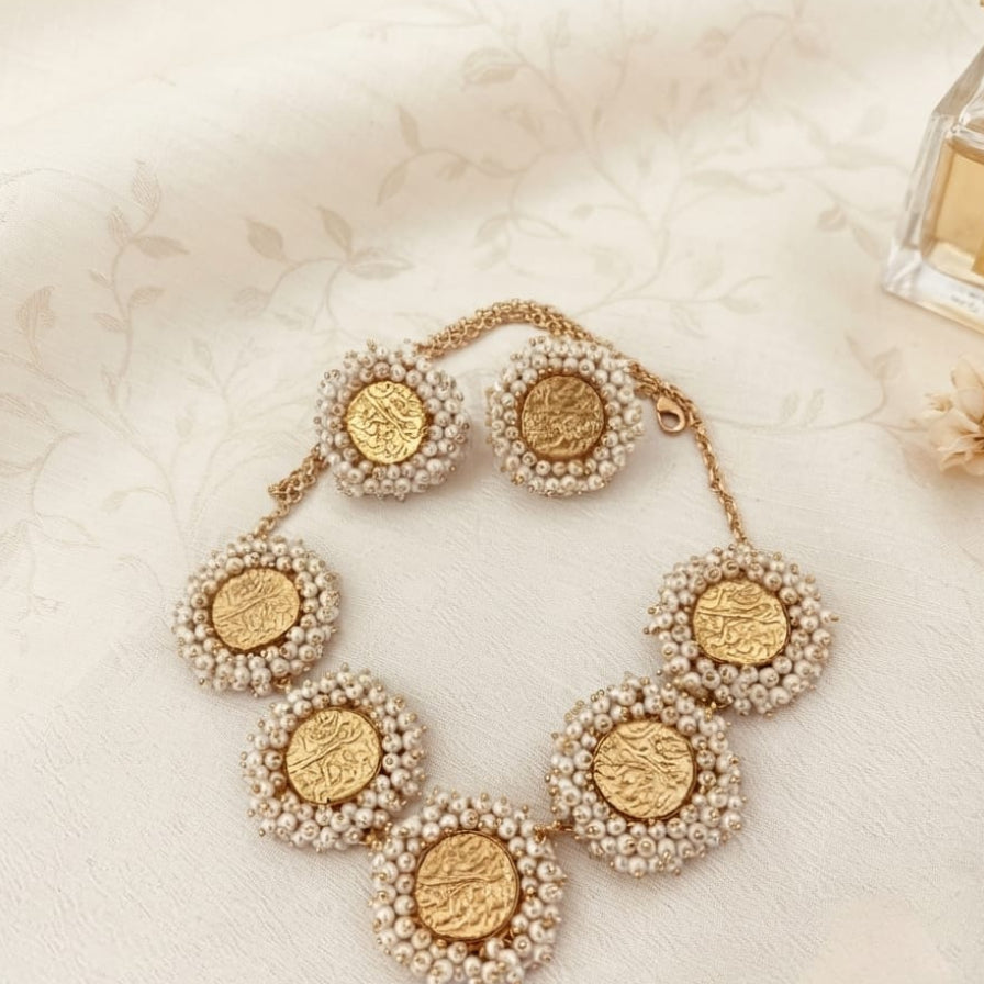 Afsana Pearl Gold Choker Set