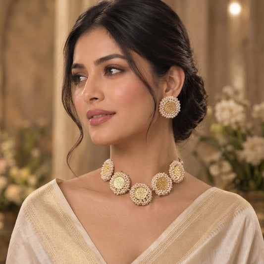 Afsana Pearl Gold Choker Set
