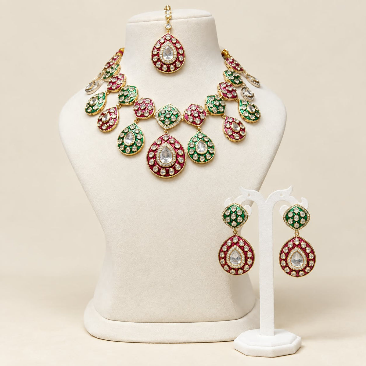 Husn Kundan Meenakari Necklace Set