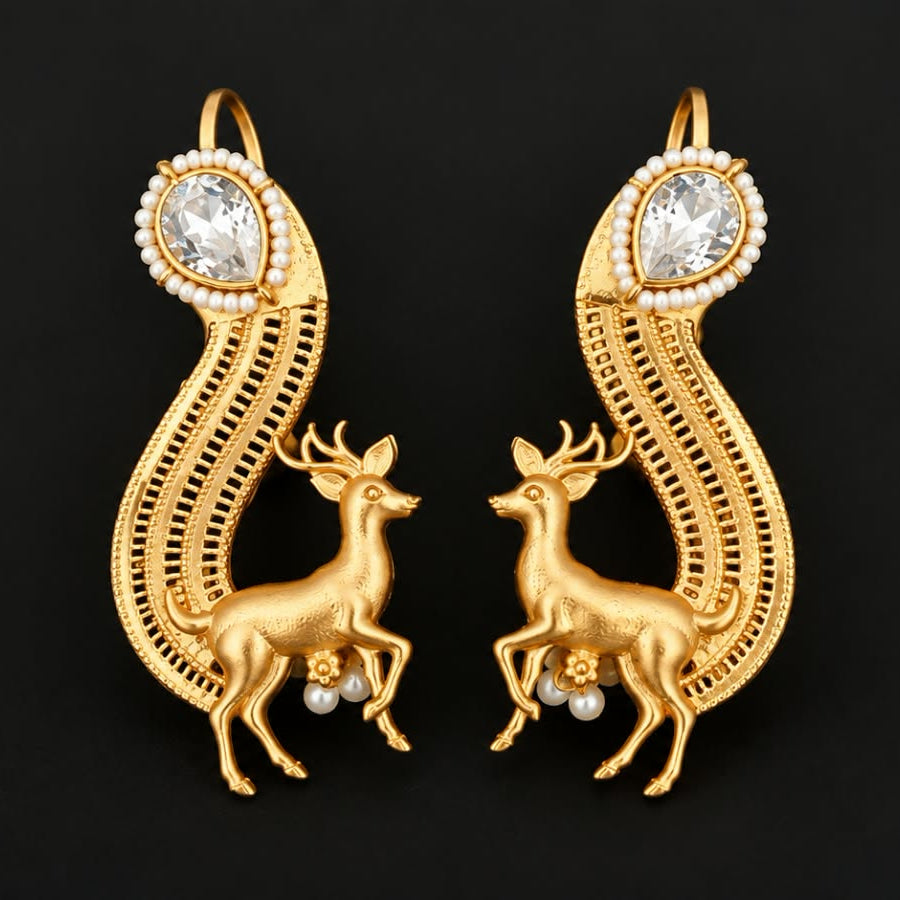 Gazelle Gold- Plated Kundan Earcuff