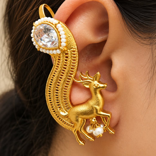Gazelle Gold- Plated Kundan Earcuff