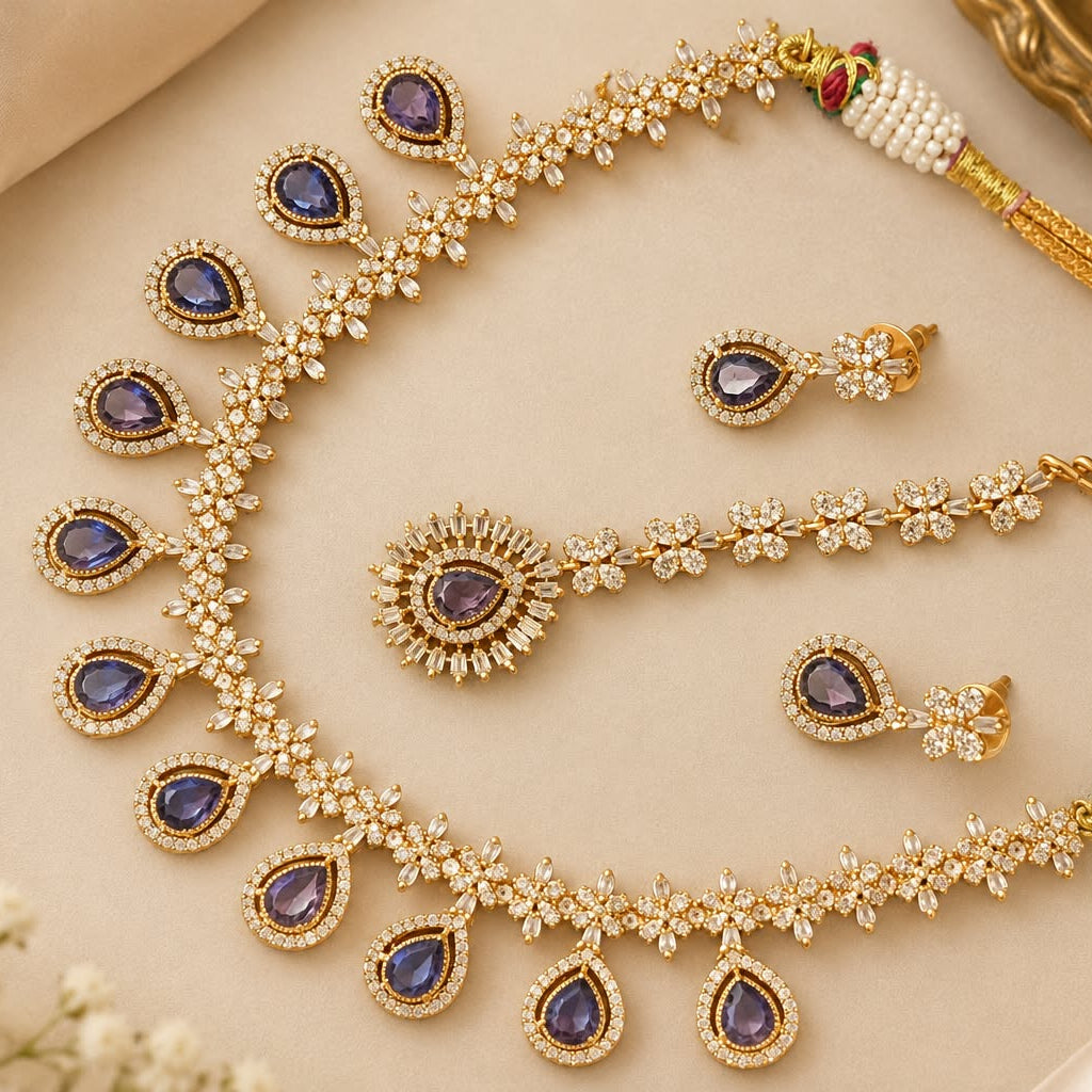 Amyra Amethyst Necklace Set