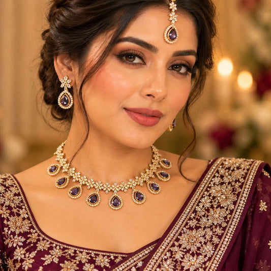 Amyra Amethyst Necklace Set