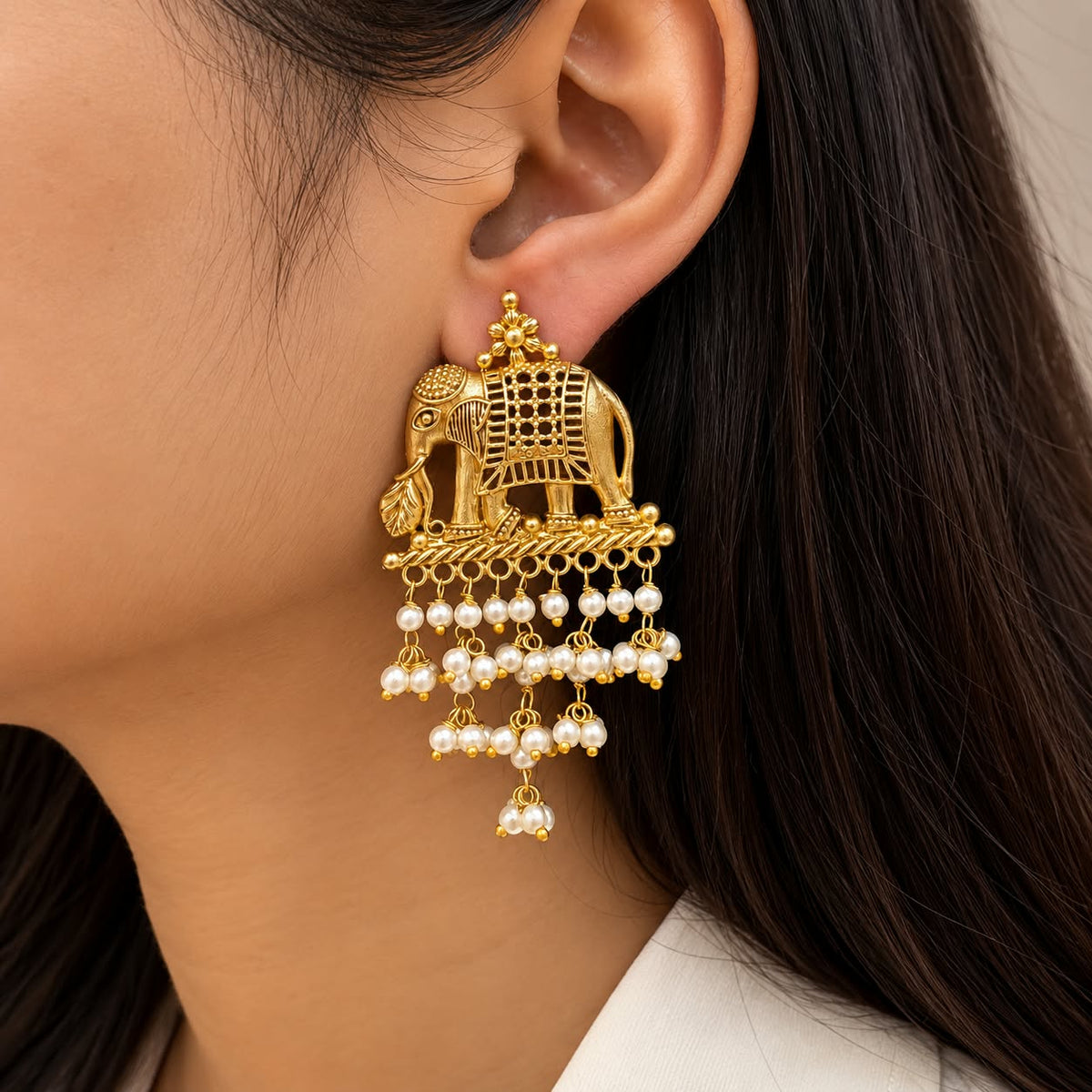 Gaj Gamini Gold Earrings