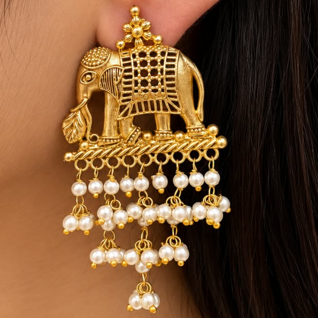 Gaj Gamini Gold Earrings