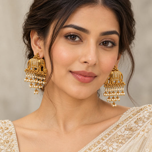 Gaj Gamini Gold Earrings