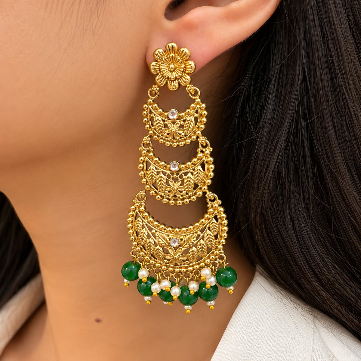 Meera Traditional  Chandbali