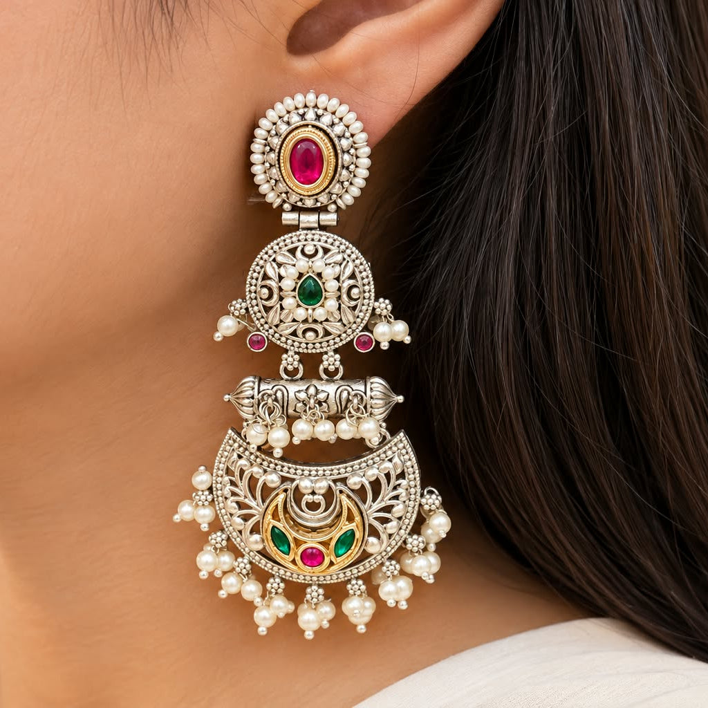 Ruhani Silver Earrings