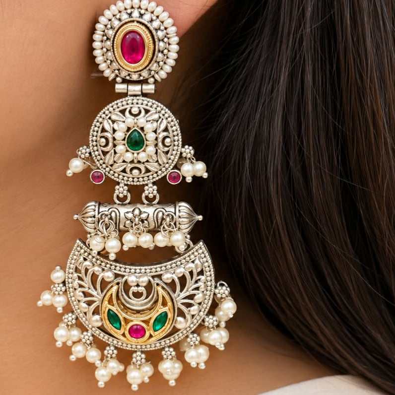 Ruhani Silver Earrings